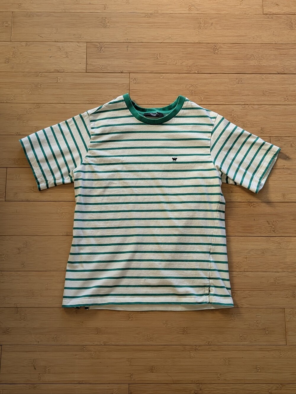 Weekend Max Mara Green Striped  Crewneck Short Sleeve Tee